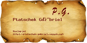 Ptatschek Gábriel névjegykártya